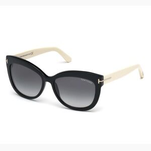 Tom Ford Alistair Women's Sunglasses in Black and Cream 56 x 16 x 140